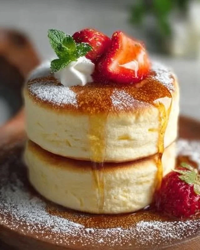 Fluffy Japanese Soufflé Pancakes