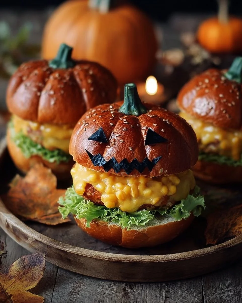 Easy pumpkin-shaped sliders for fall and Halloween parties.