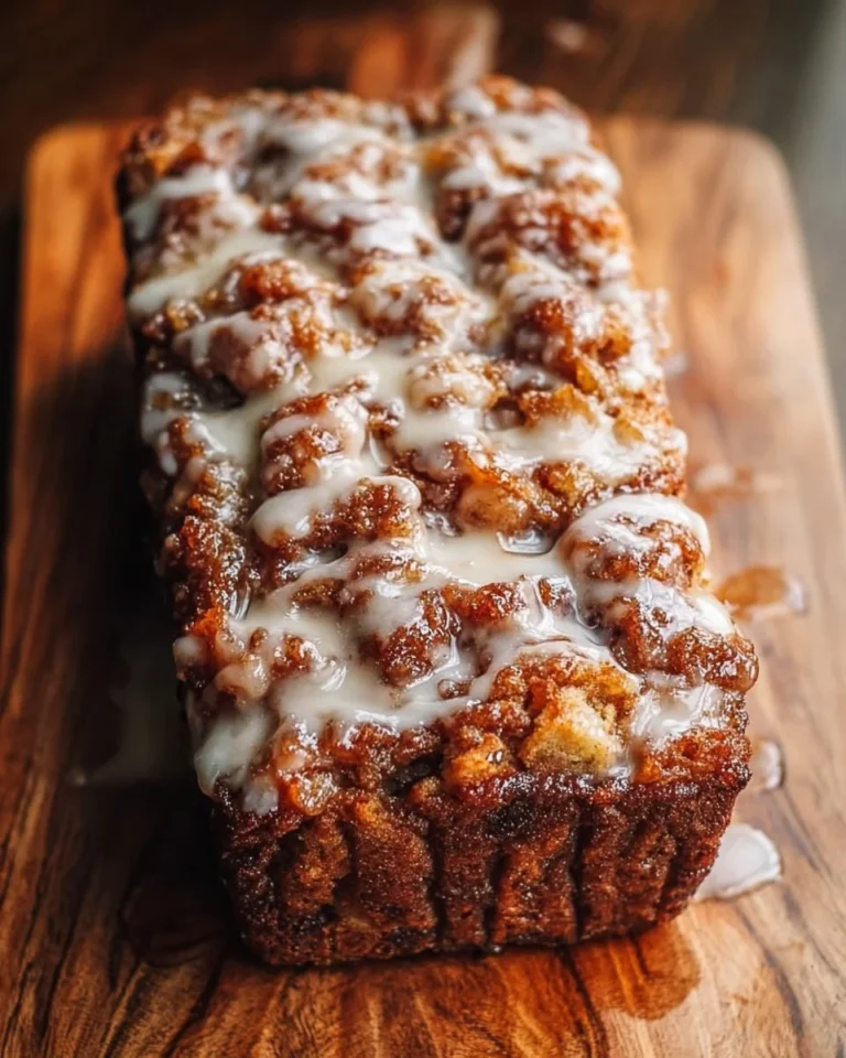 Delicious Amish Apple Fritter Bread with apples and cinnamon