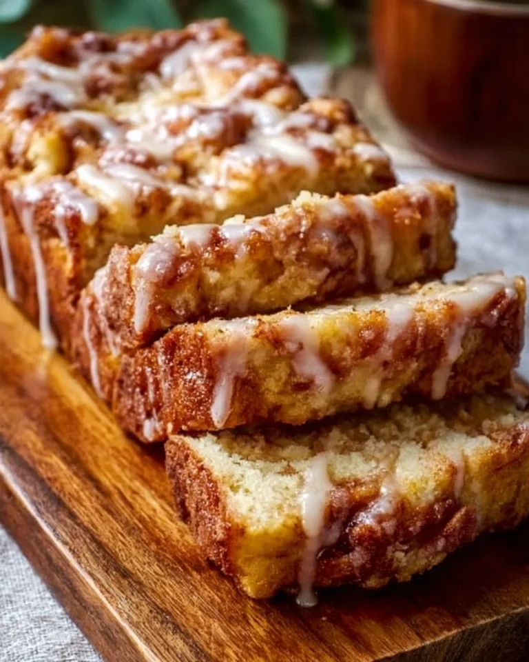 Delicious Amish apple fritter bread with warm spices and apple chunks