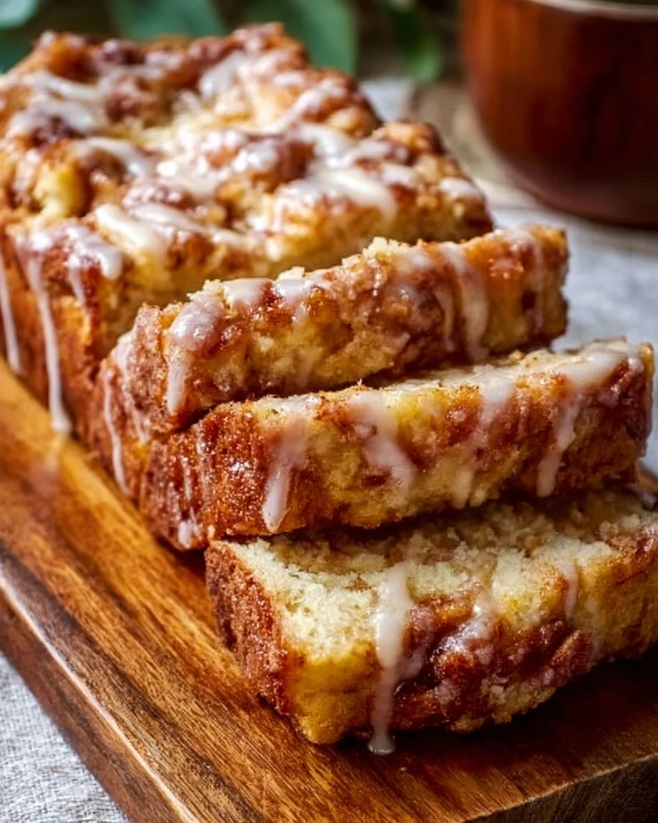 Delicious Amish apple fritter bread with warm spices and apple chunks