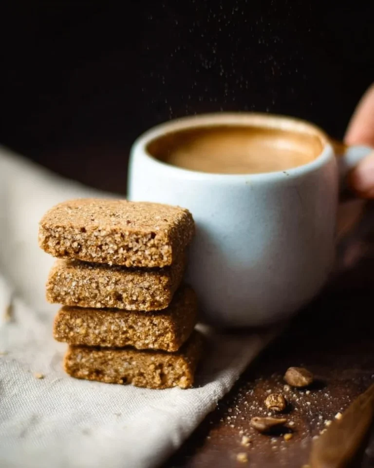 Batch of delicious brown sugar coffee cookies on a baking tray.