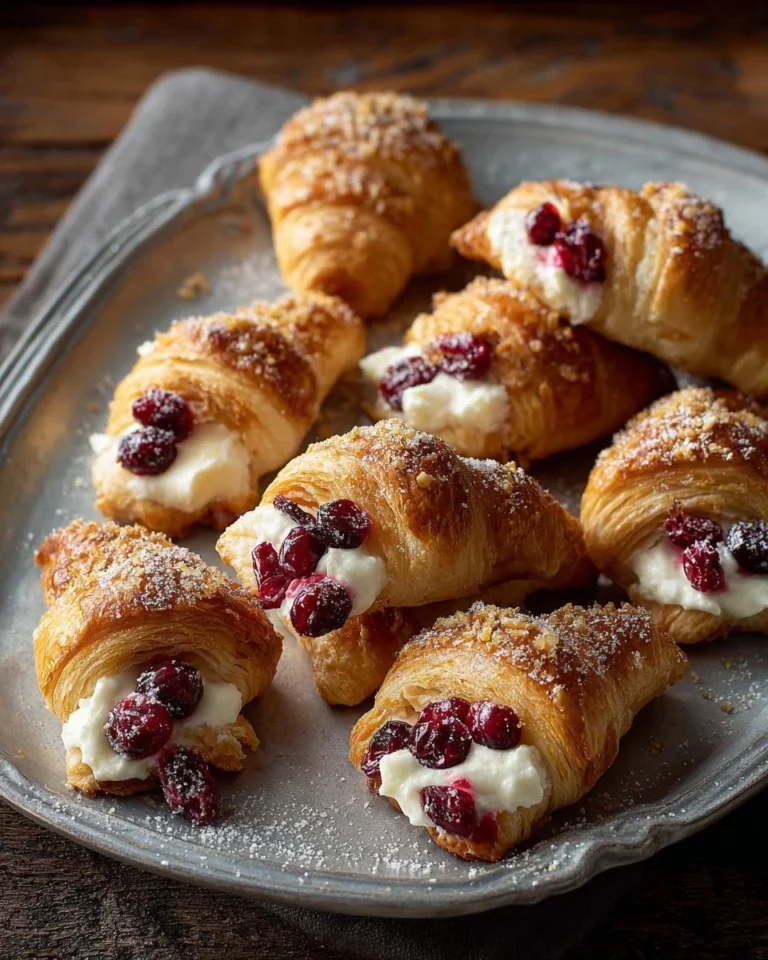 Cranberry Cream Cheese Crescent Bites, a delicious holiday appetizer