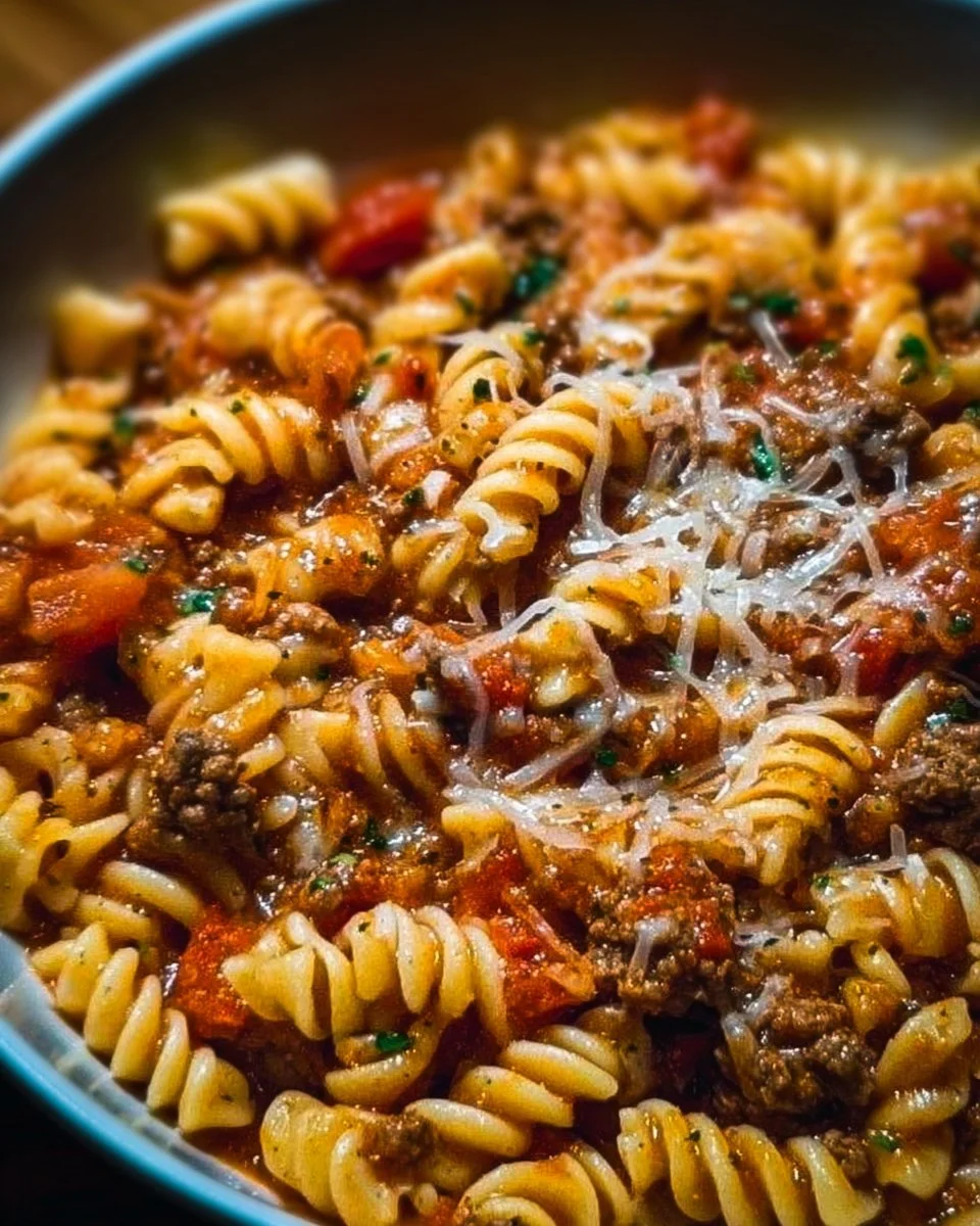 Crockpot taco pasta dish garnished with cilantro and cheese.