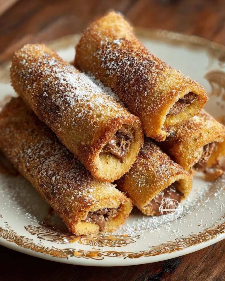 Delicious French Toast Rolls topped with syrup and berries