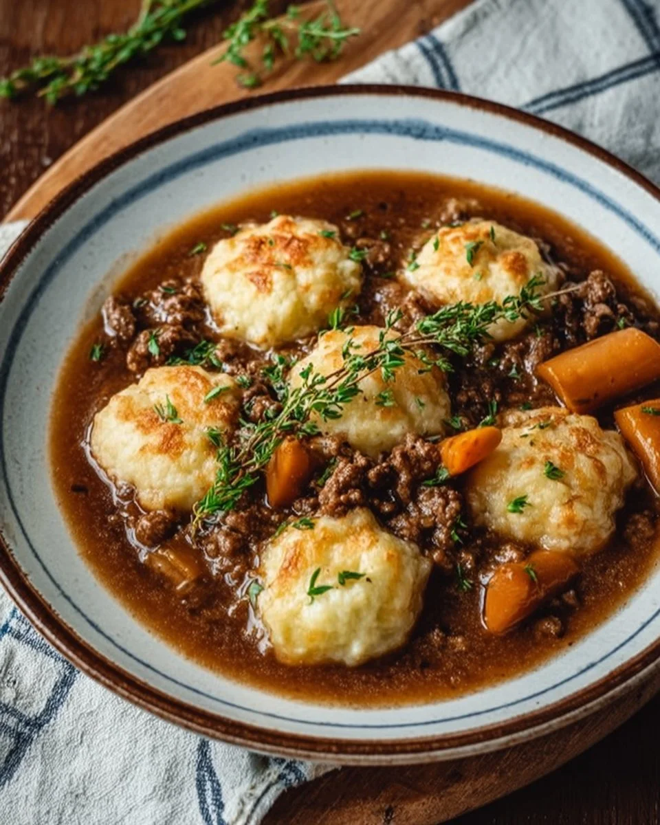 Deliciously prepared ground beef dumplings served with rich broth.