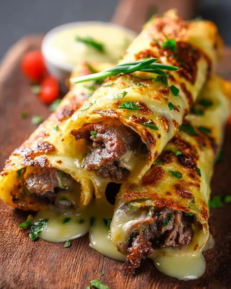 Keto Philly Cheesesteak Rolls served on a plate with toppings
