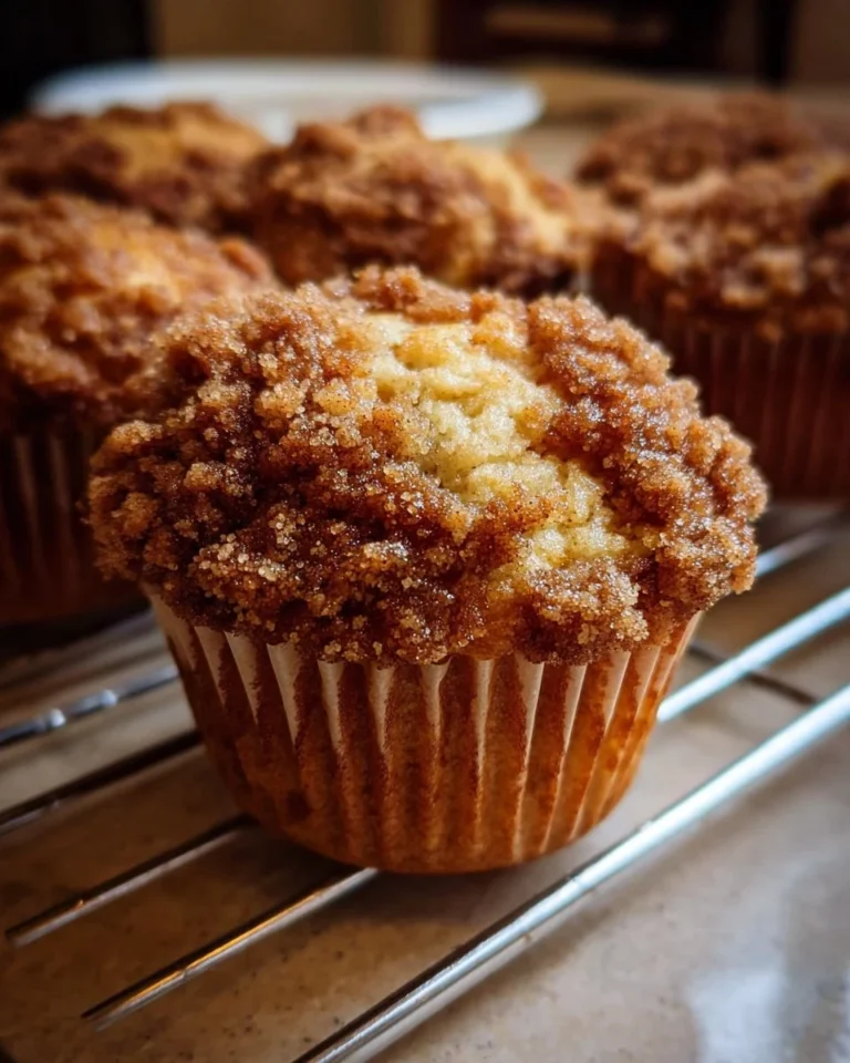 Freshly baked apple cinnamon muffins with a delicious streusel topping