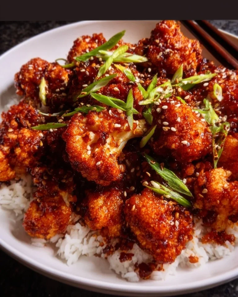 Air-fried Korean Chili Cauliflower with gochujang sauce