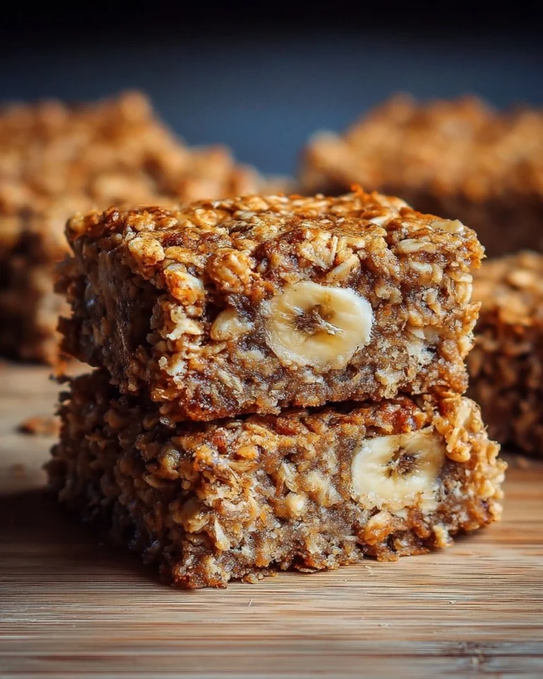 Healthy banana oatmeal bars with bananas and oats for a nutritious snack