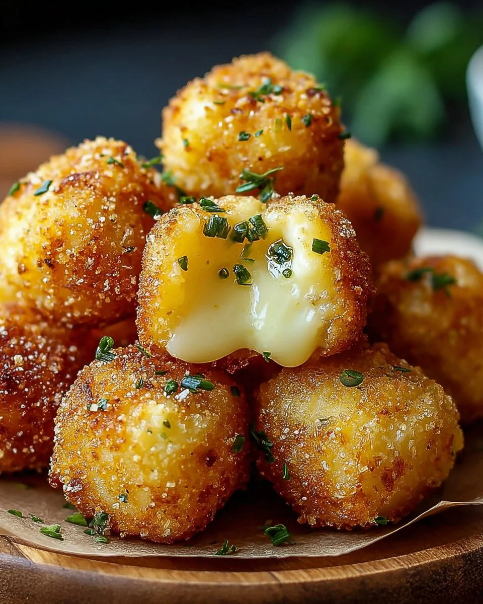 Cheesy Parmesan Mozzarella Bites served with dipping sauce