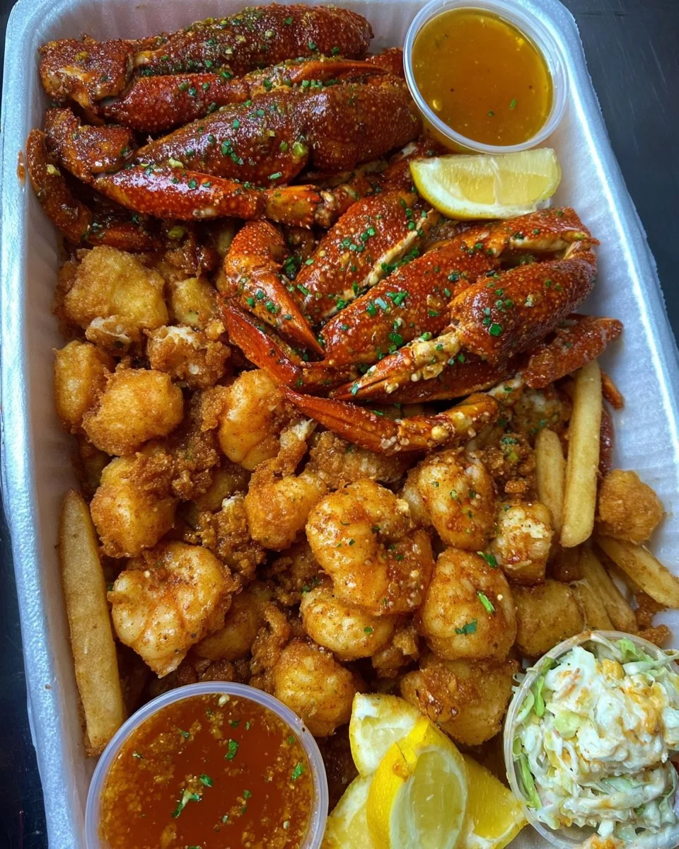 Cherry's Seafood menu showcasing a variety of dishes and appetizers on Instagram.