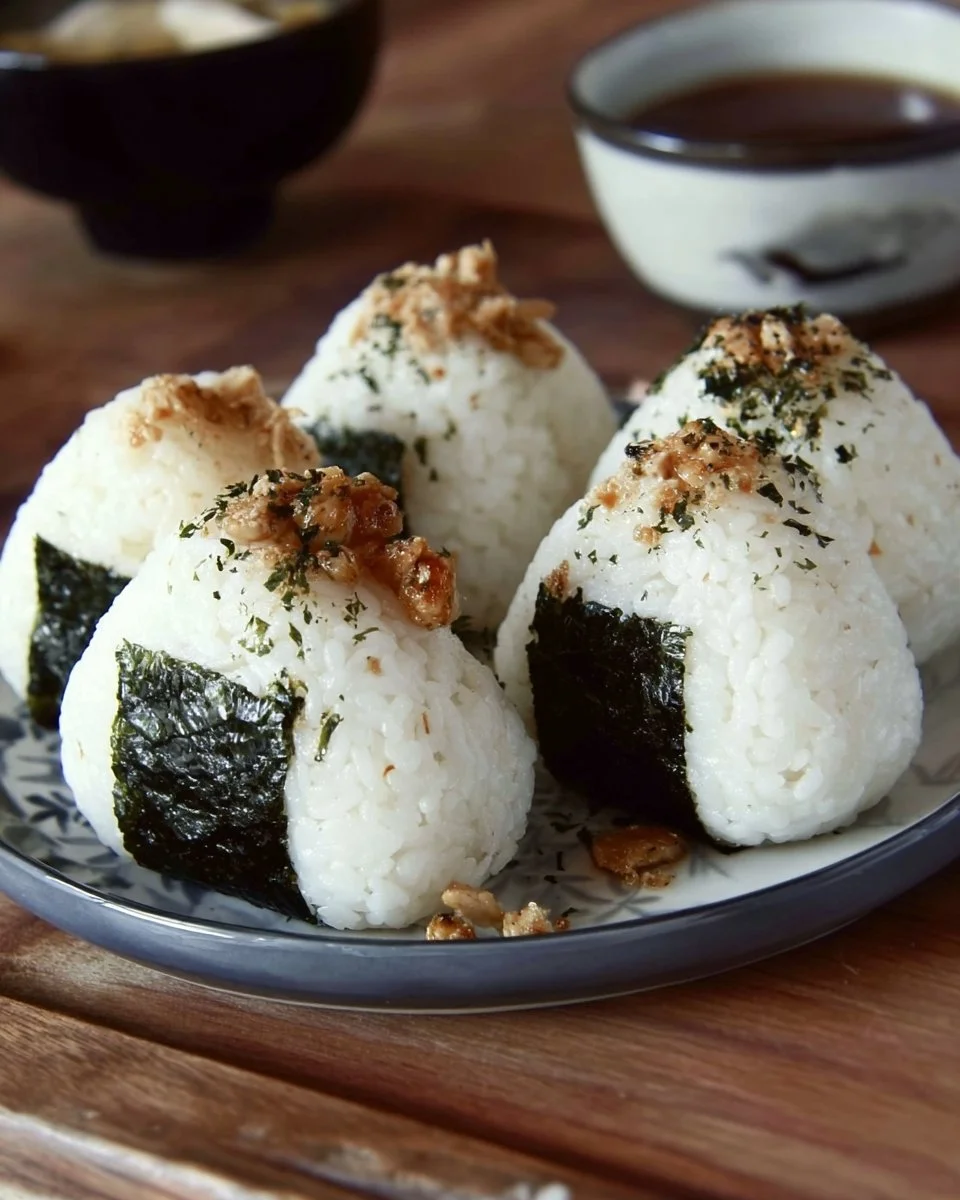Delicious Chicken Rice Ball served with dipping sauce and garnished with herbs