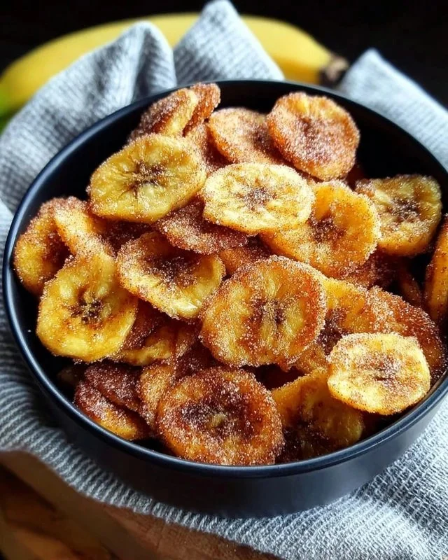 Cinnamon-Sugar Air Fryer Banana Chips: Sweet Snack