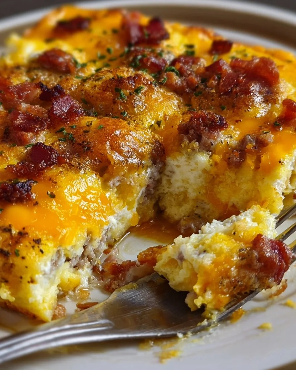 Delicious Crack Breakfast Casserole served on a breakfast table.