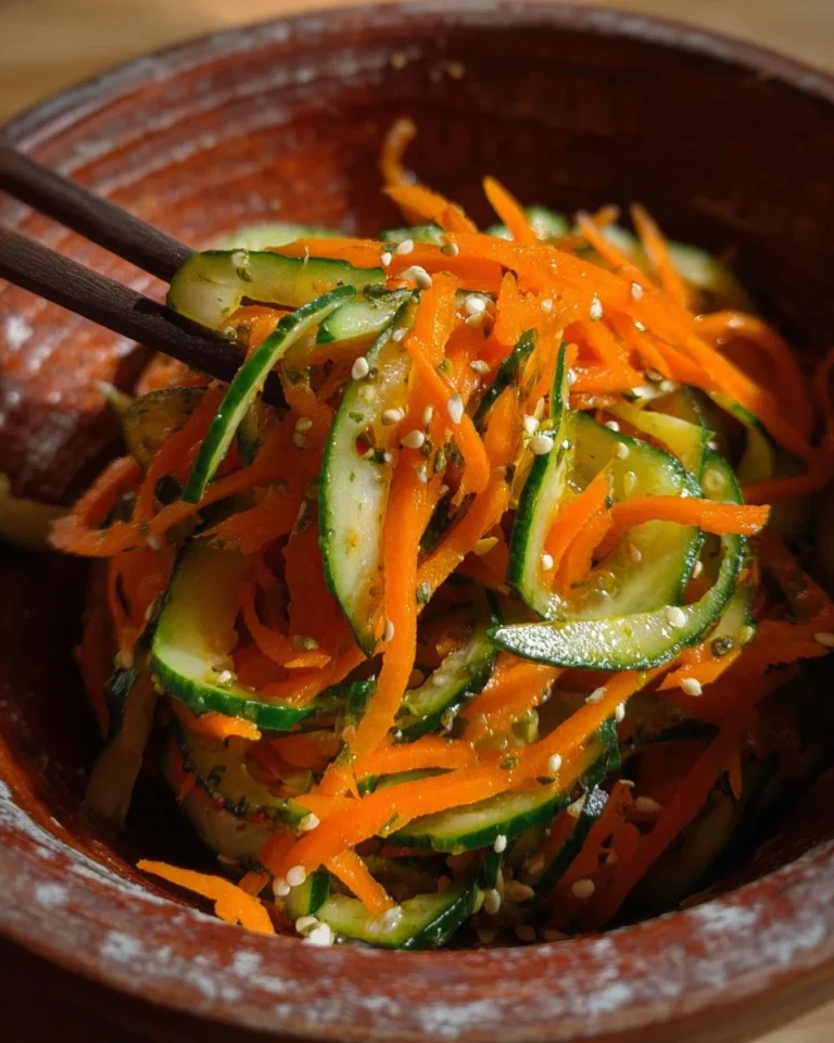 Refreshing cucumber carrot salad with vibrant colors and healthy ingredients