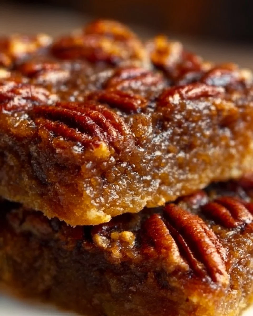 Decadent pecan pie bars with rich filling and a golden crust