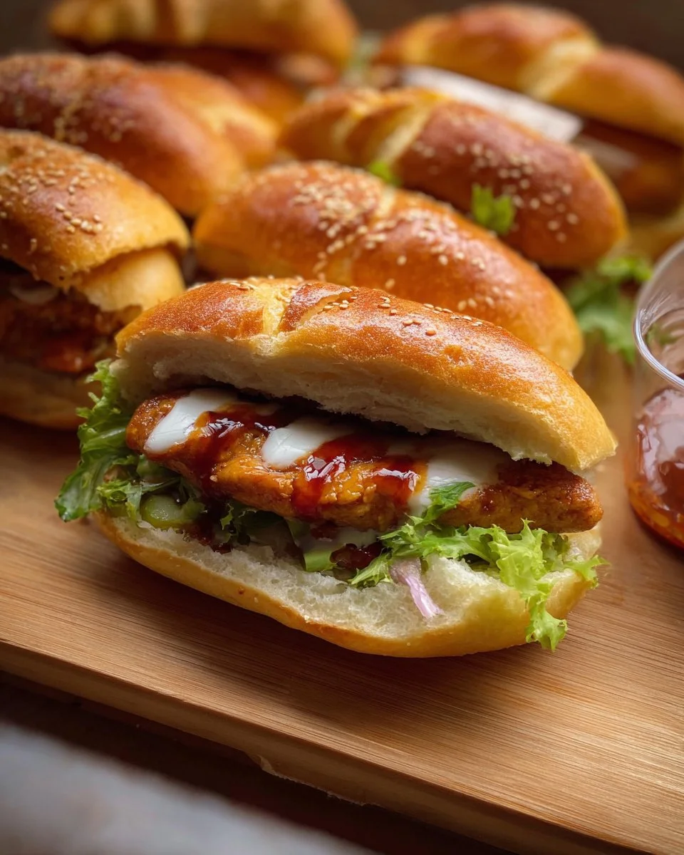 Dynamite Chicken Buns filled with flavorful chicken filling