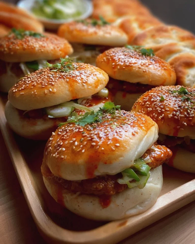 Dynamite Chicken Buns with tender chicken filling and soft bread