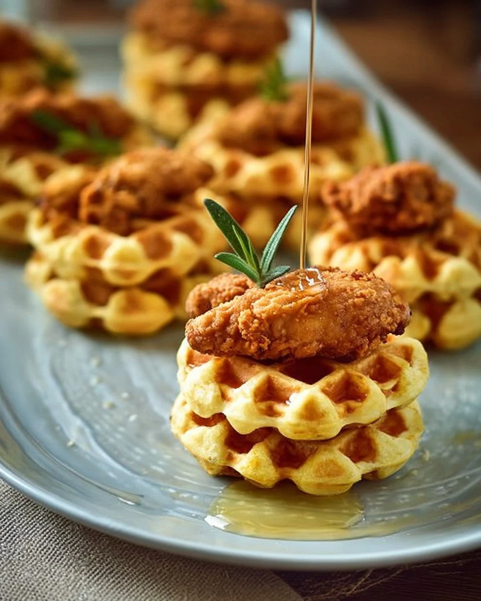 Easy Chicken and Mini Waffles for a delicious brunch recipe