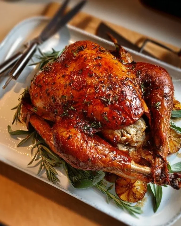 Delicious roast turkey prepared using Gordon Ramsay's recipe for special occasions