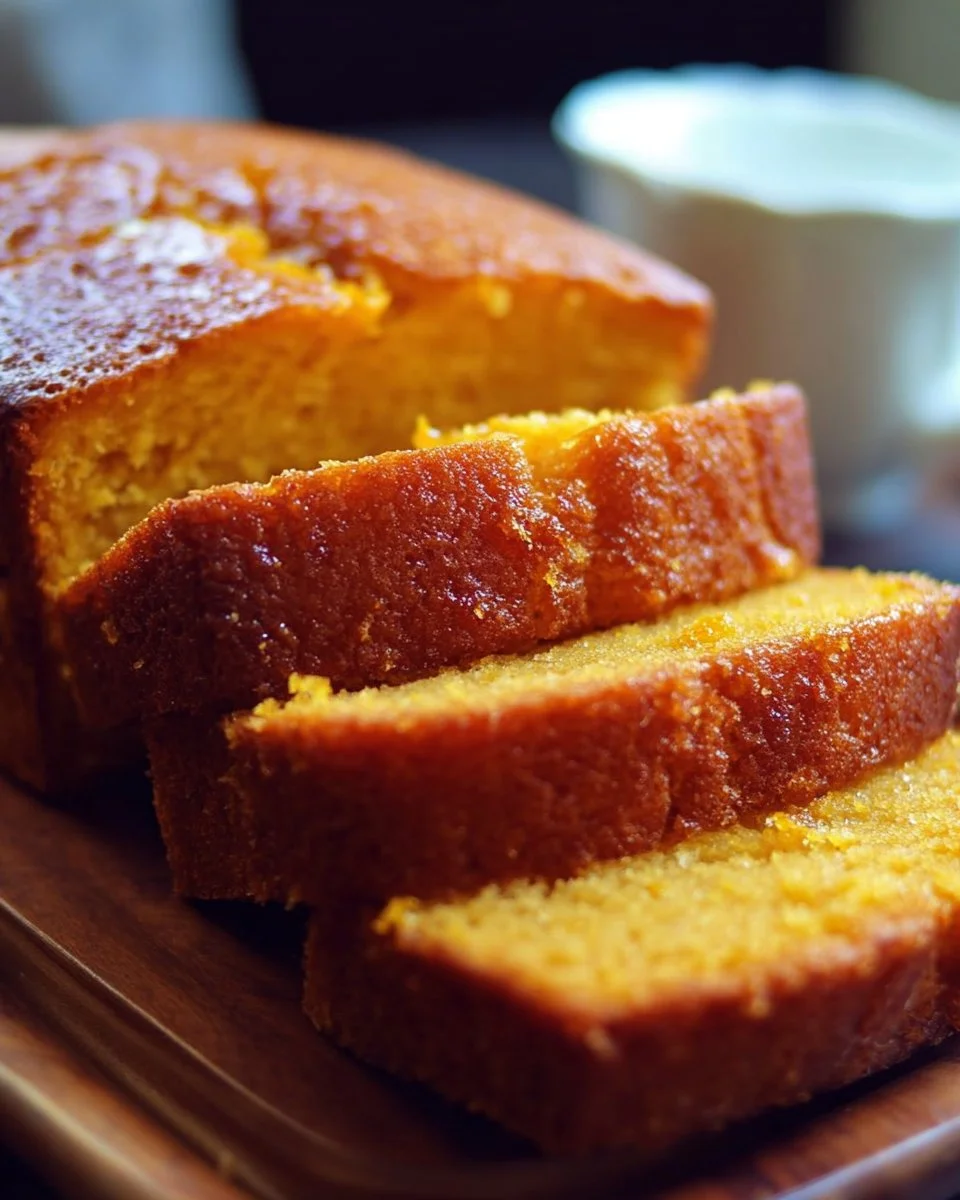 Delicious slice of Grandma's sweet potato butter cake topped with cream