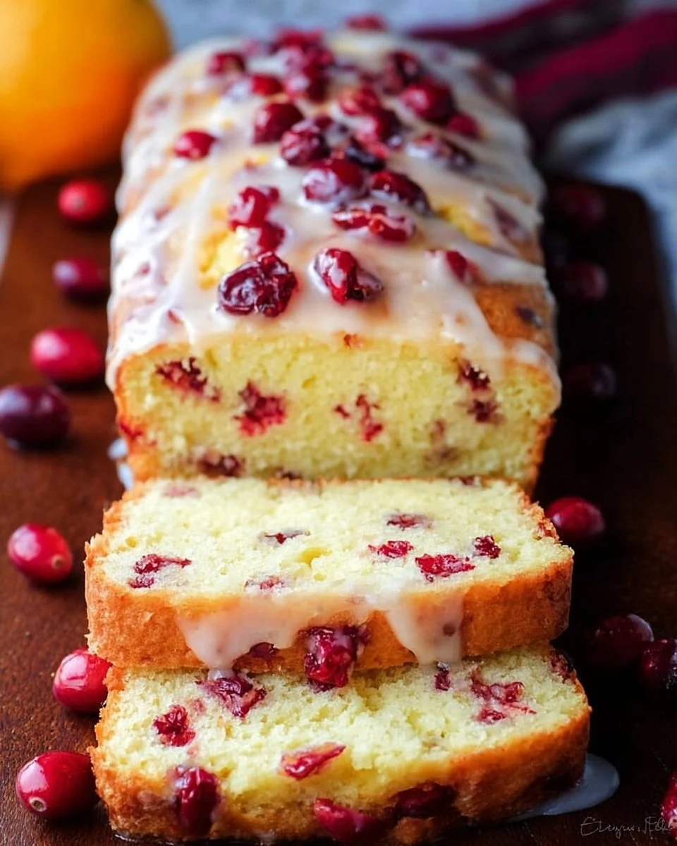 Freshly baked Orange Cranberry Bread with vibrant orange zest and tart cranberries