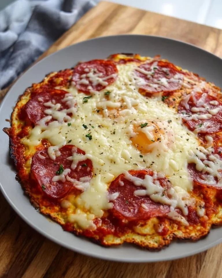 Delicious Pizza Eggs served in a skillet with toppings