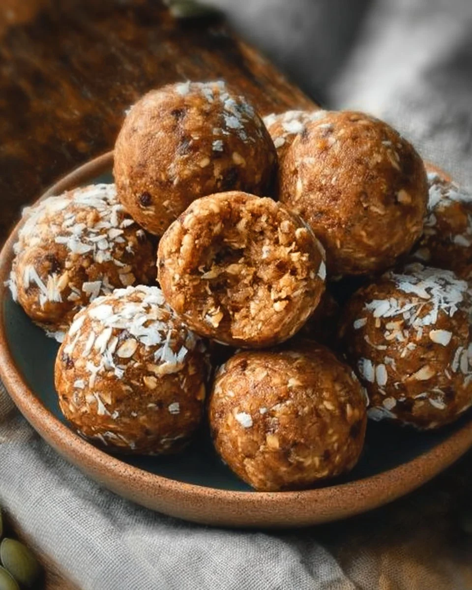 Healthy pumpkin protein balls packed with nutrients and flavor