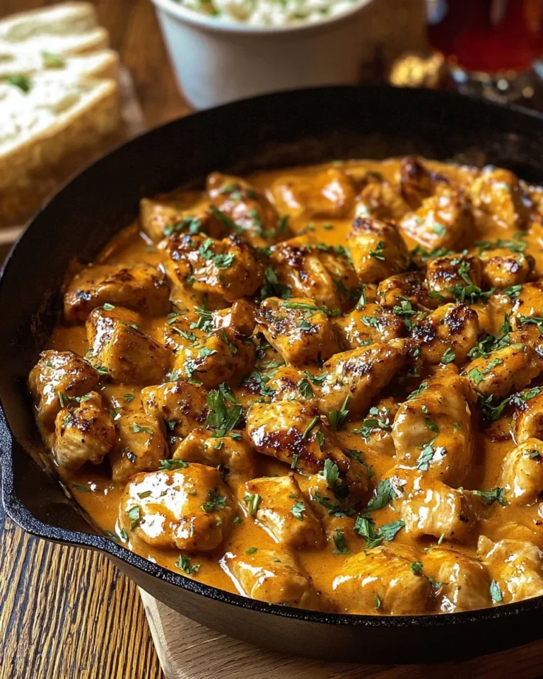 Texas Roadhouse Butter Chicken Skillet served in a sizzling dish