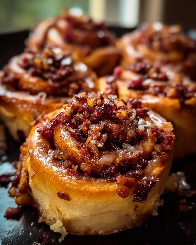 Savory Maple Bacon Cinnamon Rolls