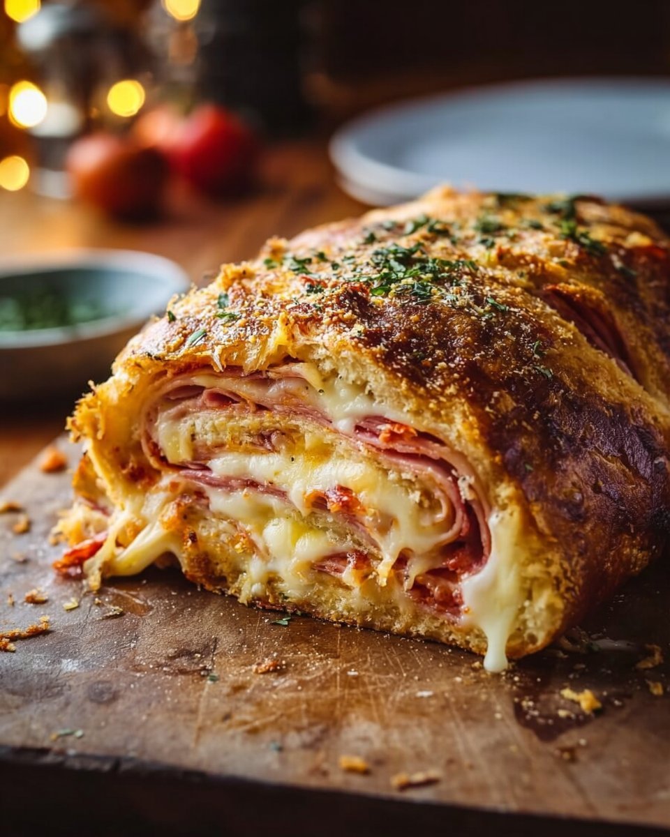 Italian Stromboli Stuffed Bread