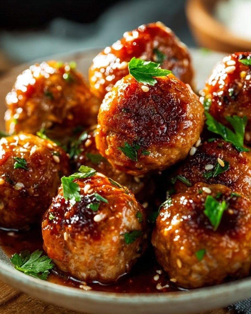 Honey Garlic Turkey Meatballs