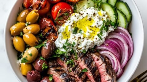 Mediterranean Steak Bowl Recipe