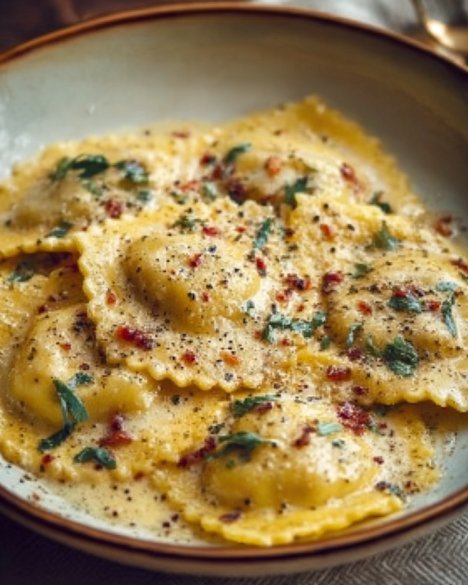 Creamy Tuscan Ravioli