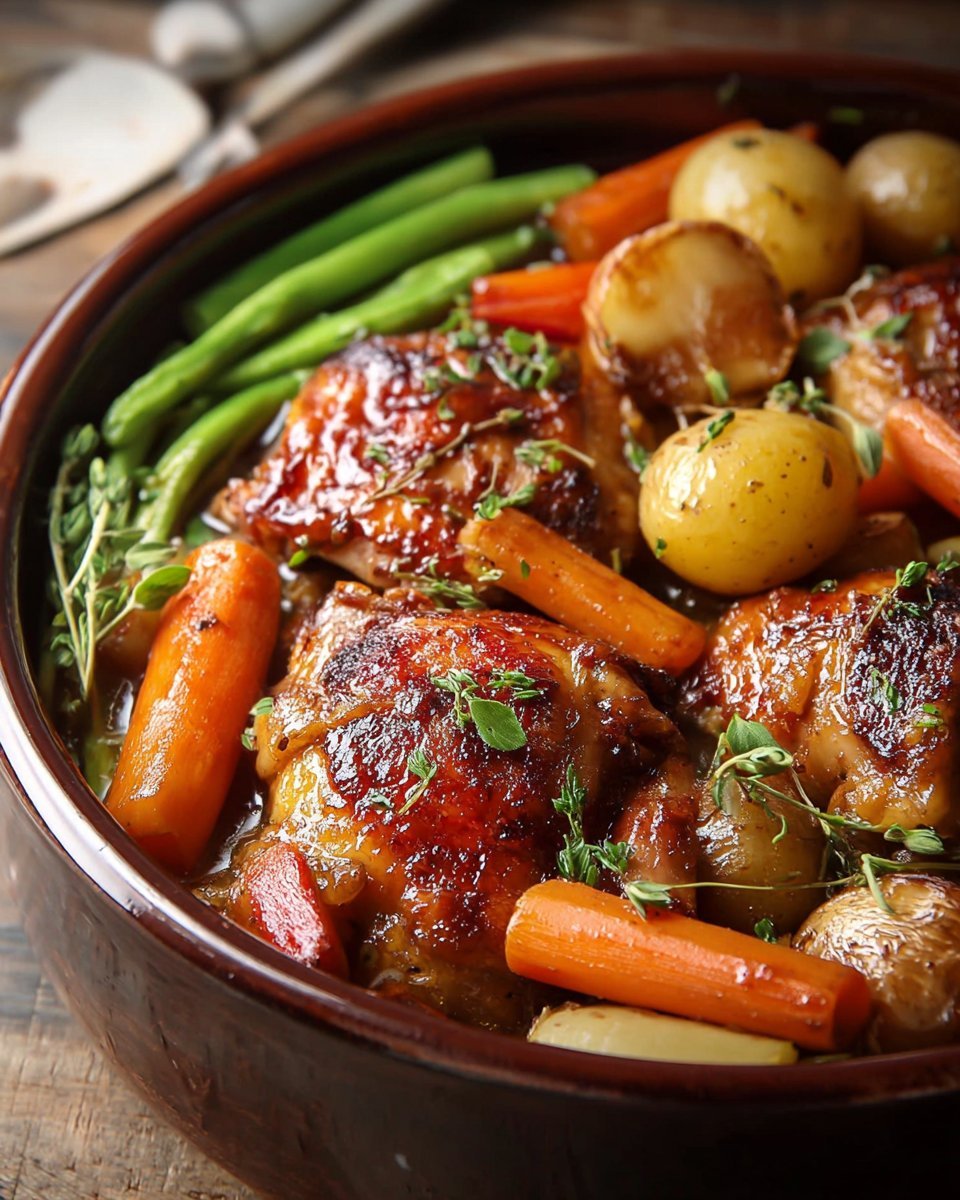 Slow Cooker Honey Garlic Chicken and Veggies