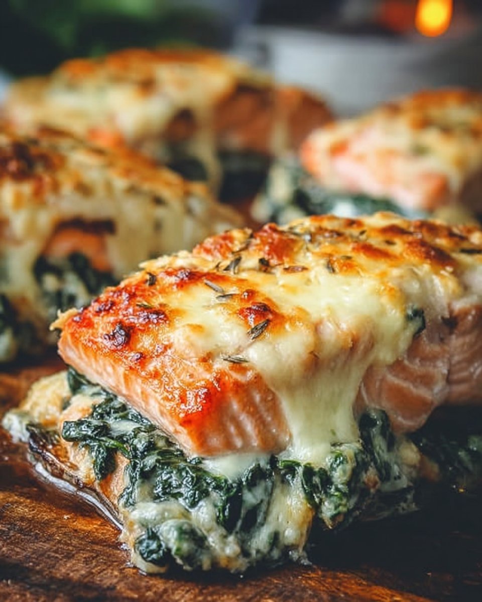 Irresistible Baked Salmon with Spinach and Mozzarella Bliss