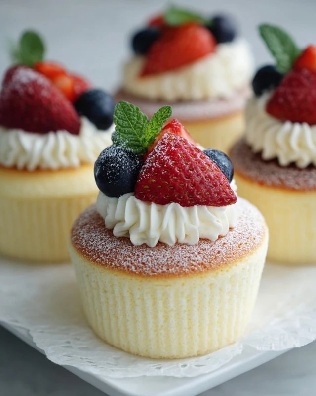 Japanese Cotton Cheesecake Cupcakes