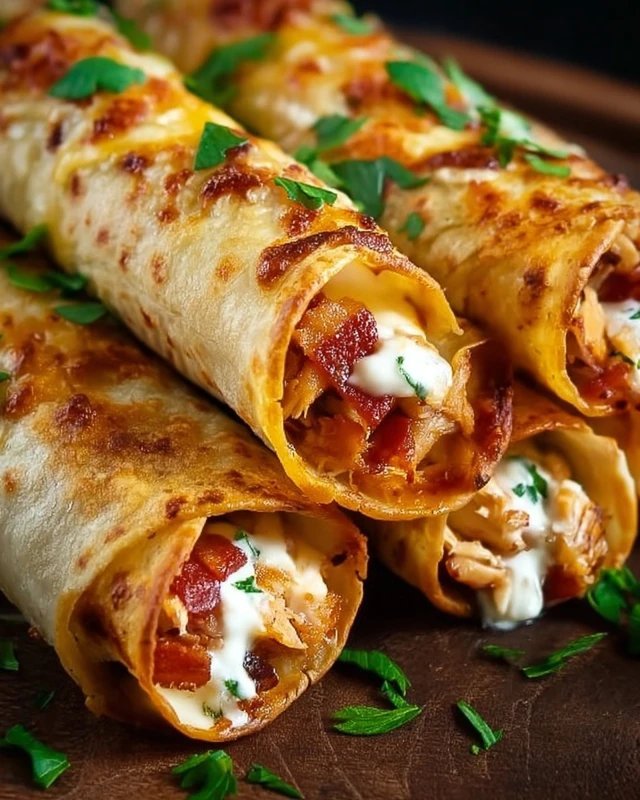 Keto Chicken Bacon Ranch Taquitos