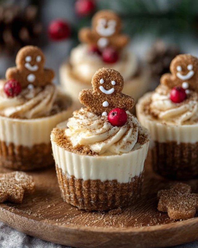 No-Bake Gingerbread Cheesecake Cups