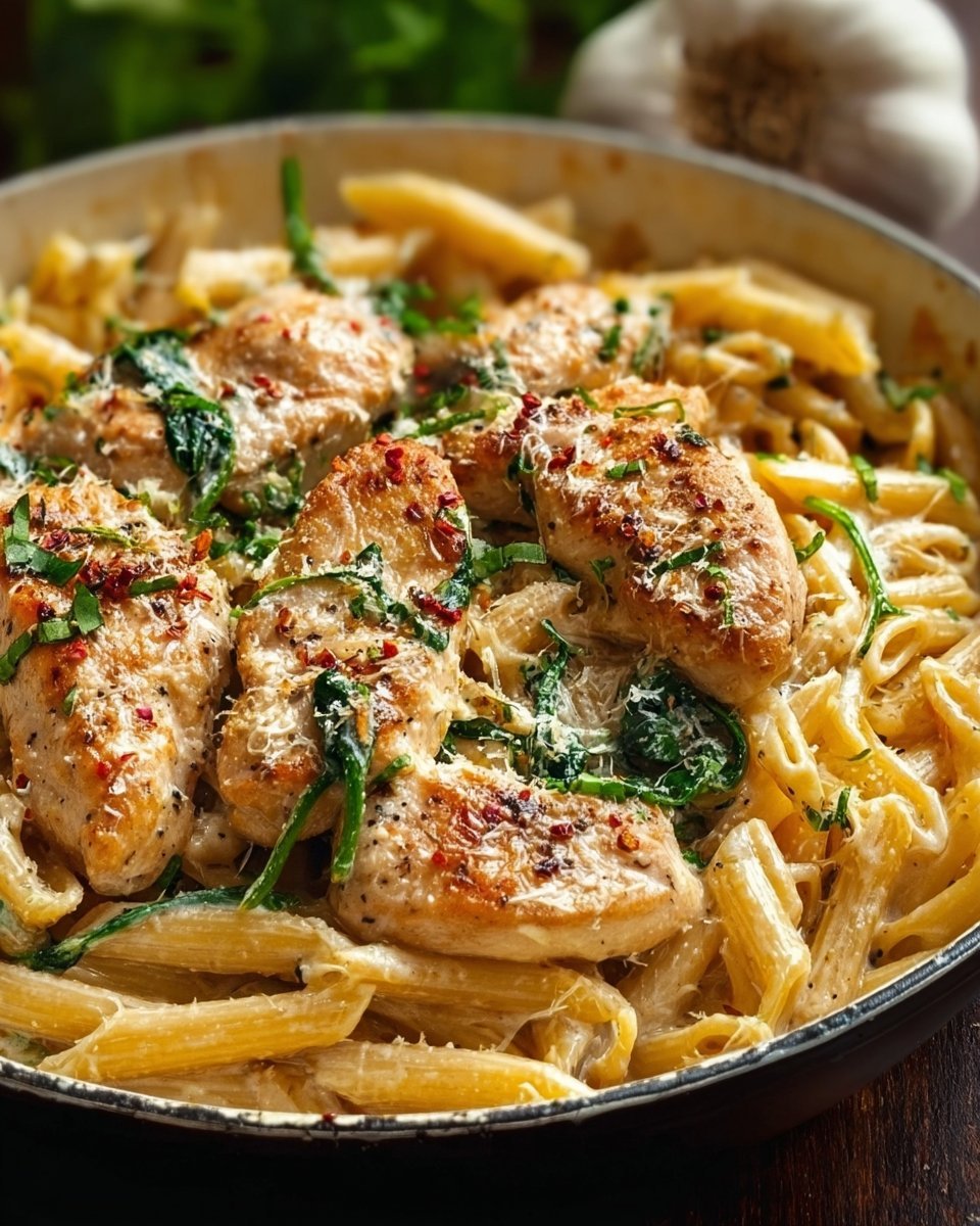 Creamy Garlic Parmesan Chicken Pasta