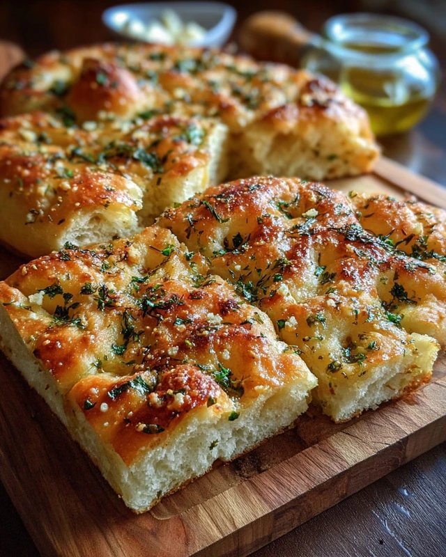 Garlic Parmesan Focaccia Bread – A Savory Homemade Favorite