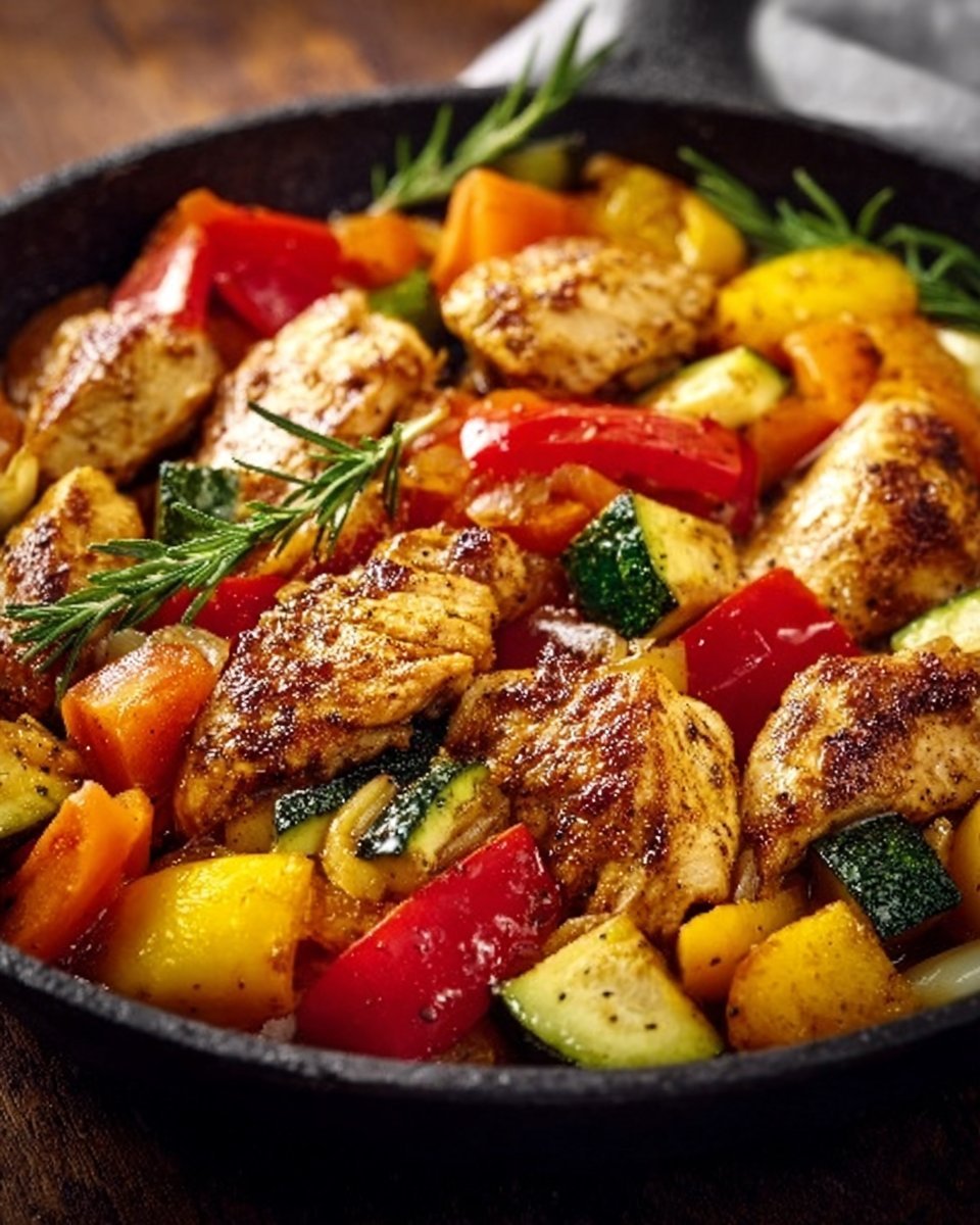 Healthy Chicken and Vegetables Skillet