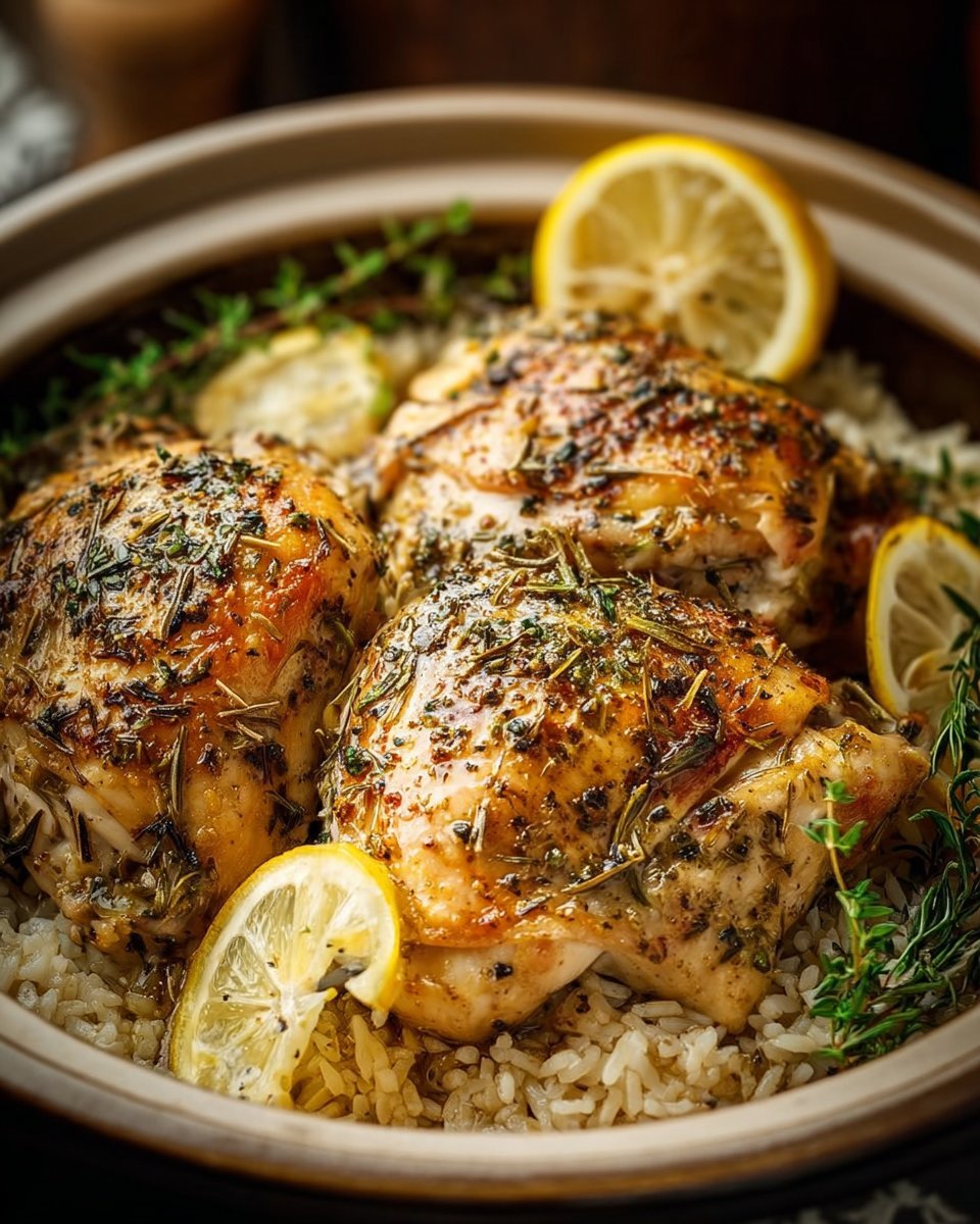 Slow Cooker Lemon Herb Chicken