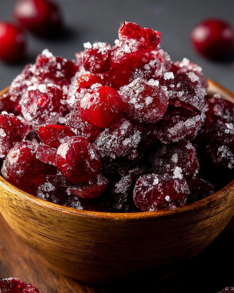 Candied Cranberry Sugar Snack