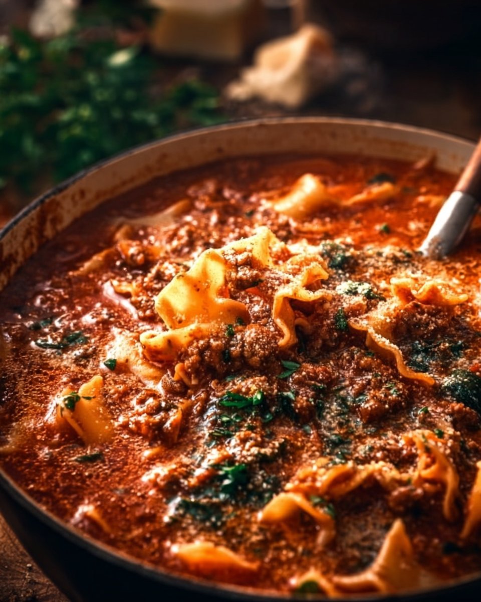 BEST EVER One-Pot Lasagna Soup Recipe!