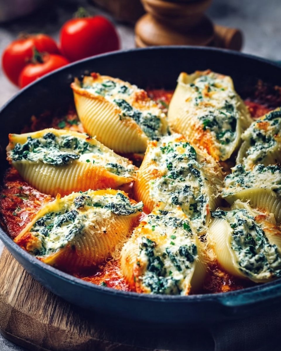 Spinach and Ricotta Stuffed Shells