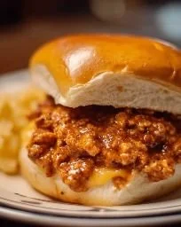 Cajun Chicken Sloppy Joes with flavorful spices and toppings on a bun.