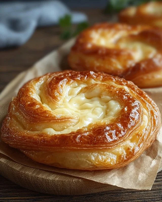 Cheese Danish Delight pastry with creamy cheese filling on a plate
