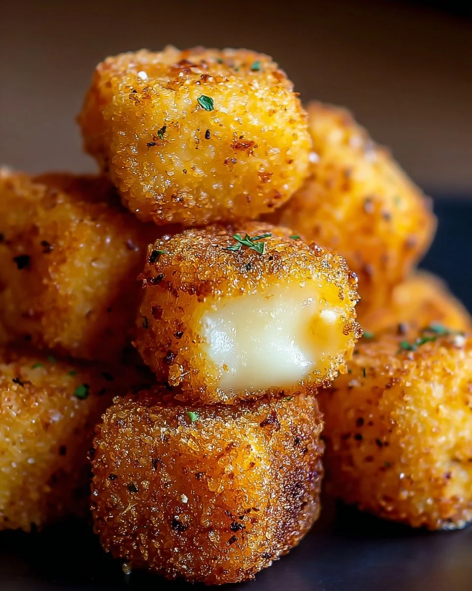 Delicious Cheesy Parmesan Mozzarella Bites served on a plate